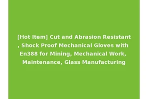 [Hot Item] Cut and Abrasion Resistant, Shock Proof Mechanical Gloves with En388 for Mining, Mechanical Work, Maintenance, Glass Manufacturing