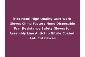 [Hot Item] High Quality OEM Work Gloves China Factory None Disposable Tear Resistance Safety Gloves for Assembly Line Anti-Slip Nitrile Coated Anti Cut Gloves