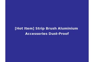 [Hot Item] Strip Brush Aluminium Accessories Dust-Proof