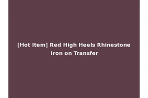 [Hot Item] Red High Heels Rhinestone Iron on Transfer