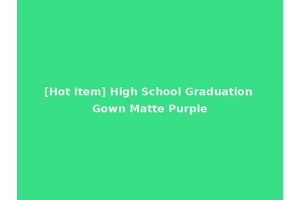 [Hot Item] High School Graduation Gown Matte Purple