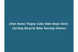 [Hot Item] Yisjoy Cute Kids Boys Girls Cycling Bicycle Bike Racing Gloves