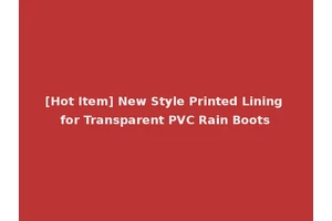 [Hot Item] New Style Printed Lining for Transparent PVC Rain Boots