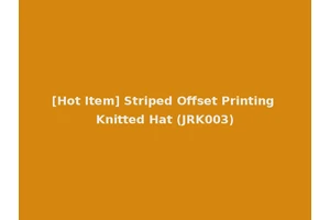 [Hot Item] Striped Offset Printing Knitted Hat (JRK003)