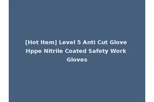 [Hot Item] Level 5 Anti Cut Glove Hppe Nitrile Coated Safety Work Gloves
