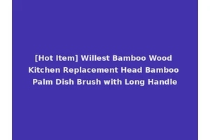[Hot Item] Willest Bamboo Wood Kitchen Replacement Head Bamboo Palm Dish Brush with Long Handle