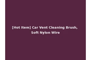 [Hot Item] Car Vent Cleaning Brush, Soft Nylon Wire