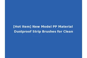 [Hot Item] New Model PP Material Dustproof Strip Brushes for Clean
