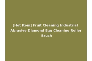 [Hot Item] Fruit Cleaning Industrial Abrasive Diamond Egg Cleaning Roller Brush