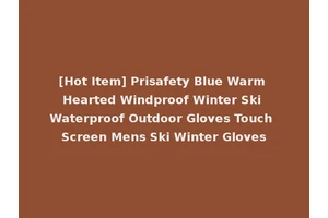 [Hot Item] Prisafety Blue Warm Hearted Windproof Winter Ski Waterproof Outdoor Gloves Touch Screen Mens Ski Winter Gloves