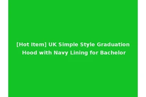 [Hot Item] UK Simple Style Graduation Hood with Navy Lining for Bachelor