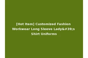 [Hot Item] Customized Fashion Workwear Long Sleeve Lady's Shirt Uniforms