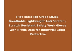 [Hot Item] Top Grade En388 Breathable Lightweight Anti Scratch / Scratch Resistant Safety Work Gloves with Nitrile Dots for Industrial Labor Protective