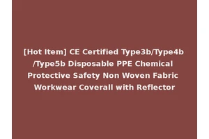 [Hot Item] CE Certified Type3b/Type4b/Type5b Disposable PPE Chemical Protective Safety Non Woven Fabric Workwear Coverall with Reflector