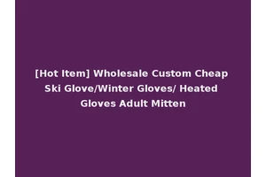 [Hot Item] Wholesale Custom Cheap Ski Glove/Winter Gloves/ Heated Gloves Adult Mitten