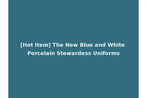 [Hot Item] The New Blue and White Porcelain Stewardess Uniforms
