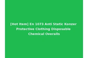 [Hot Item] En 1073 Anti Static Konzer Protective Clothing Disposable Chemical Overalls