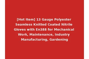 [Hot Item] 13 Gauge Polyester Seamless Knitted Coated Nitrile Gloves with En388 for Mechanical Work, Maintenance, Industry Manufacturing, Gardening