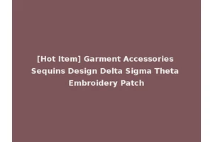 [Hot Item] Garment Accessories Sequins Design Delta Sigma Theta Embroidery Patch