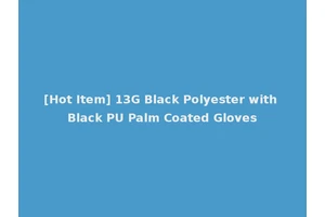 [Hot Item] 13G Black Polyester with Black PU Palm Coated Gloves