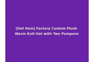 [Hot Item] Factory Custom Plush Warm Knit Hat with Two Pompons
