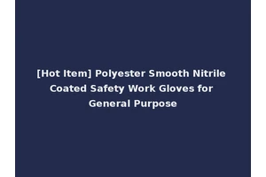 [Hot Item] Polyester Smooth Nitrile Coated Safety Work Gloves for General Purpose