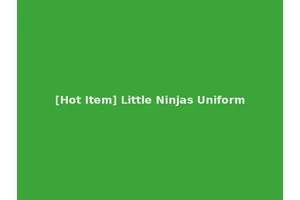 [Hot Item] Little Ninjas Uniform