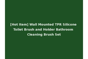 [Hot Item] Wall Mounted TPR Silicone Toilet Brush and Holder Bathroom Cleaning Brush Set
