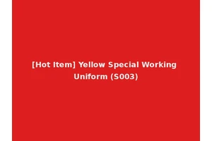 [Hot Item] Yellow Special Working Uniform (S003)