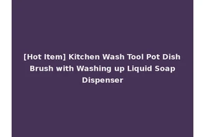 [Hot Item] Kitchen Wash Tool Pot Dish Brush with Washing up Liquid Soap Dispenser