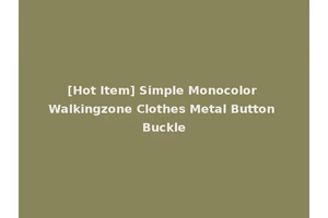 [Hot Item] Simple Monocolor Walkingzone Clothes Metal Button Buckle