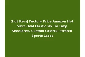 [Hot Item] Factory Price Amazon Hot 5mm Oval Elastic No Tie Lazy Shoelaces, Custom Colorful Stretch Sports Laces