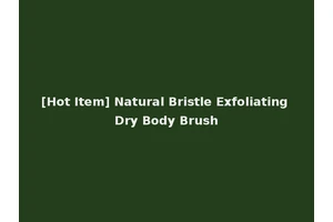 [Hot Item] Natural Bristle Exfoliating Dry Body Brush