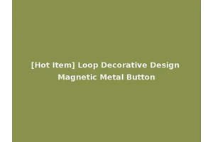 [Hot Item] Loop Decorative Design Magnetic Metal Button