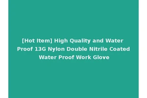 [Hot Item] High Quality and Water Proof 13G Nylon Double Nitrile Coated Water Proof Work Glove