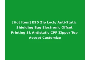 [Hot Item] ESD Zip Lock/ Anti-Static Shielding Bag Electronic Offset Printing Sk Antistatic CPP Zipper Top Accept Customize