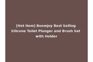 [Hot Item] Boomjoy Best Selling Silicone Toilet Plunger and Brush Set with Holder