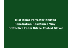 [Hot Item] Polyester Knitted Penetration Resistance Vinyl Protective Foam Nitrile Coated Gloves