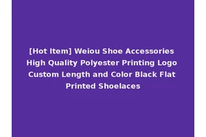 [Hot Item] Weiou Shoe Accessories High Quality Polyester Printing Logo Custom Length and Color Black Flat Printed Shoelaces