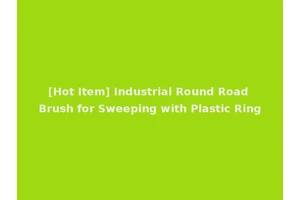 [Hot Item] Industrial Round Road Brush for Sweeping with Plastic Ring