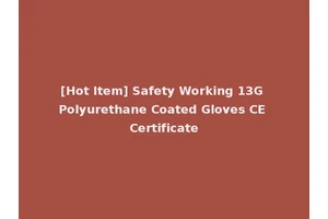 [Hot Item] Safety Working 13G Polyurethane Coated Gloves CE Certificate