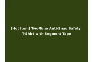 [Hot Item] Two-Tone Anti-Snag Safety T-Shirt with Segment Tape