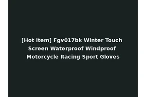 [Hot Item] Fgv017bk Winter Touch Screen Waterproof Windproof Motorcycle Racing Sport Gloves