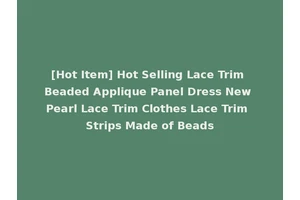 [Hot Item] Hot Selling Lace Trim Beaded Applique Panel Dress New Pearl Lace Trim Clothes Lace Trim Strips Made of Beads
