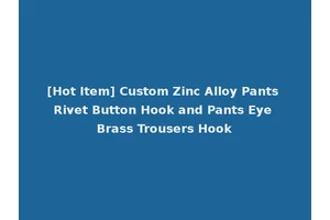 [Hot Item] Custom Zinc Alloy Pants Rivet Button Hook and Pants Eye Brass Trousers Hook