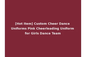 [Hot Item] Custom Cheer Dance Uniforms Pink Cheerleading Uniform for Girls Dance Team