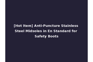 [Hot Item] Anti-Puncture Stainless Steel Midsoles in En Standard for Safety Boots