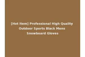 [Hot Item] Professional High Quality Outdoor Sports Black Mens Snowboard Gloves