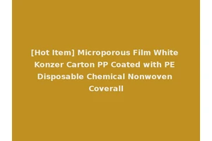[Hot Item] Microporous Film White Konzer Carton PP Coated with PE Disposable Chemical Nonwoven Coverall