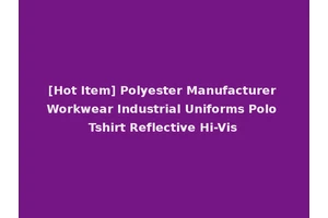 [Hot Item] Polyester Manufacturer Workwear Industrial Uniforms Polo Tshirt Reflective Hi-Vis